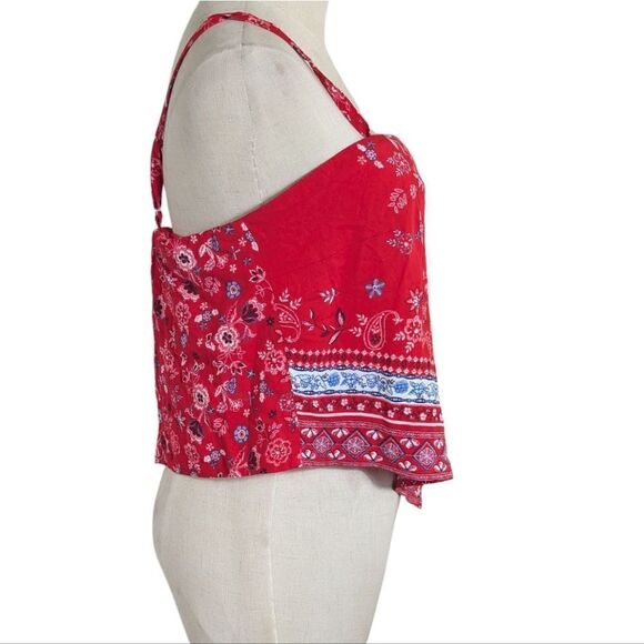 No Boundaries Country Western Rodeo Red Bandana Camisole Top NWT - Picture 3 of 6
